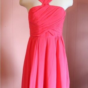 Madewell Plenty Tracy Reese Coral Halter Dress Size 2 NWT